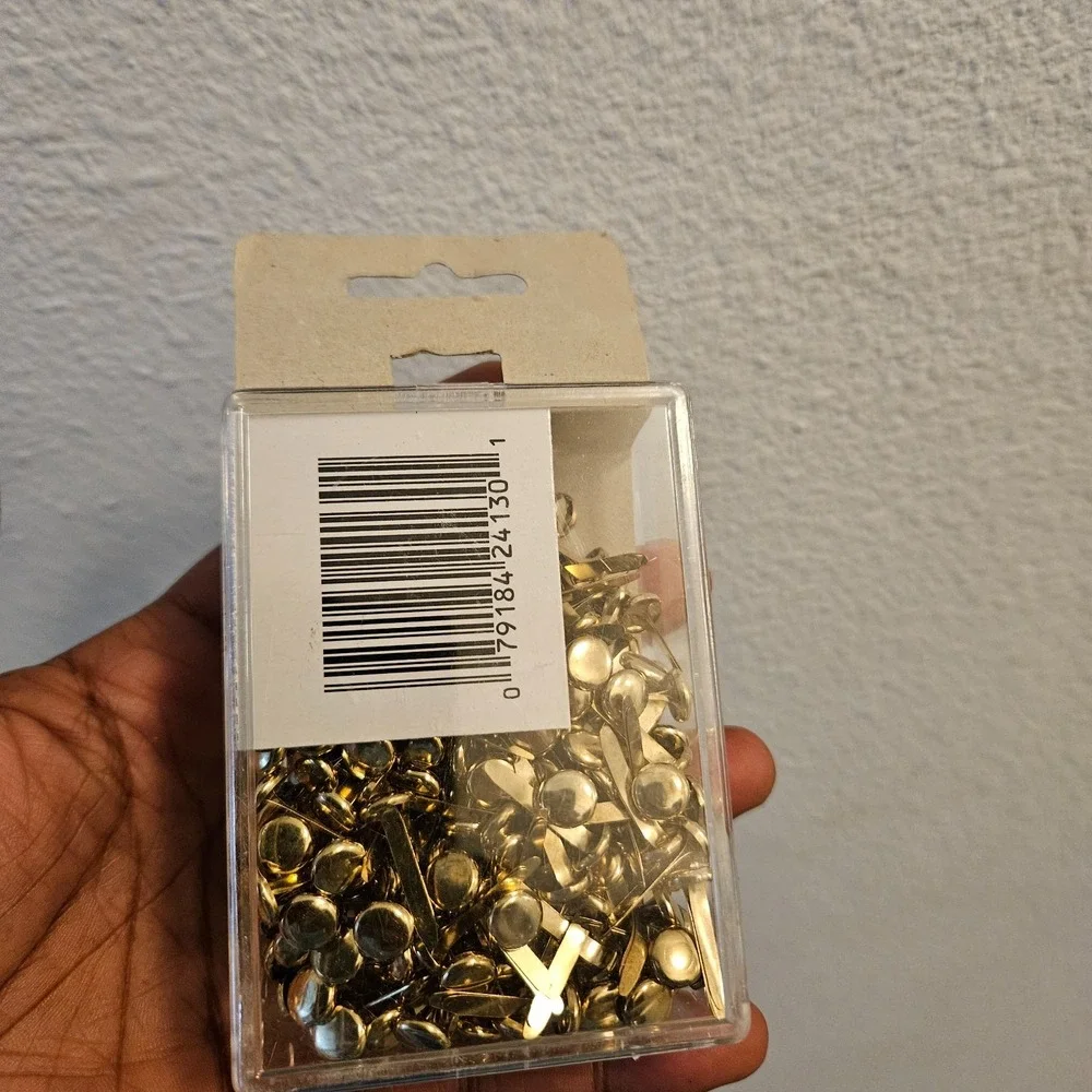 250Pcs Brass Fasteners Brads Paper Crafts Round Paper Fasteners DIY School